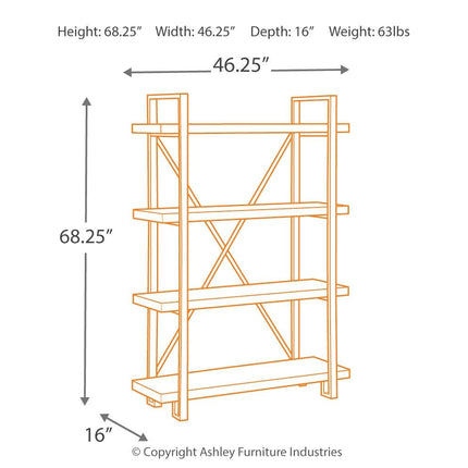 Forestmin - Brown / Black - Bookcase Ashley Furniture 