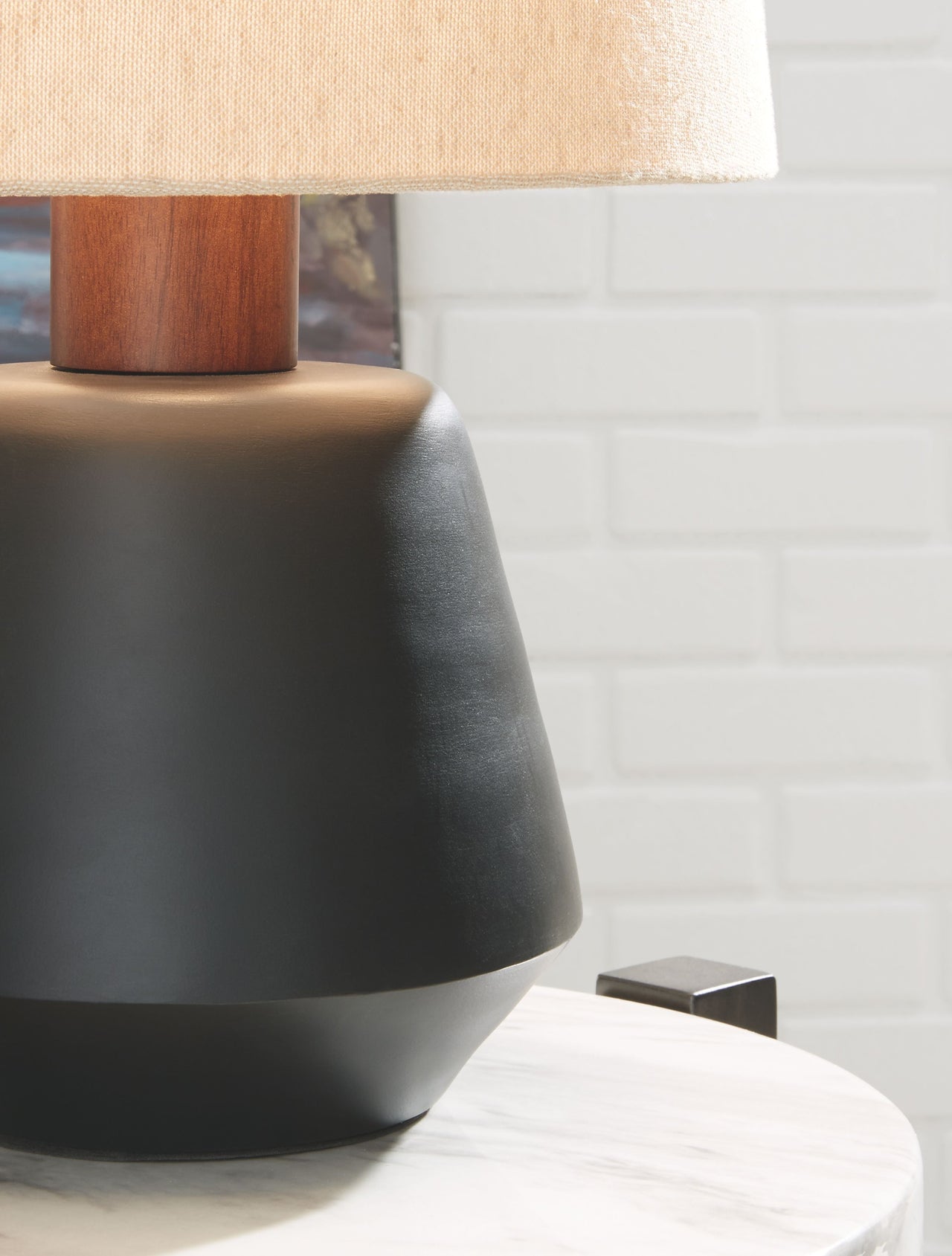 Ancel - Black / Brown - Metal Table Lamp - Tony's Home Furnishings