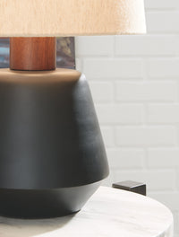 Thumbnail for Ancel - Black / Brown - Metal Table Lamp - Tony's Home Furnishings
