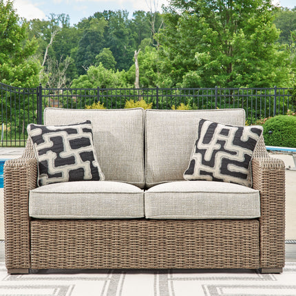 Beachcroft - Beige - Loveseat With Cushion Signature Design by Ashley® 