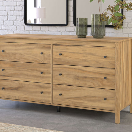 Bermacy - Light Brown - Six Drawer Dresser Signature Design by Ashley® 