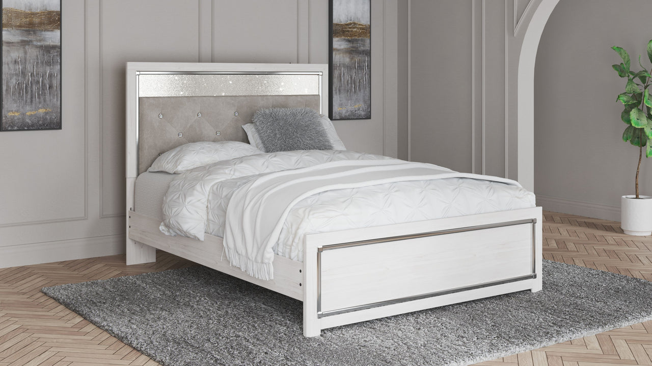 Altyra - White - Queen Panel Bed With Roll Slats - Tony's Home Furnishings