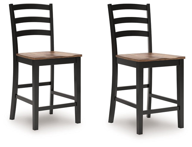 Wildenauer - Brown / Black - Barstool (Set of 2) Signature Design by Ashley® 