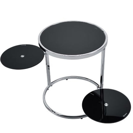 Lynch - Accent Table - Black & Chrome Finish ACME 