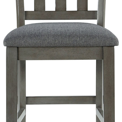 Hallanden - Black / Gray - Upholstered Barstool (Set of 2) Ashley Furniture 