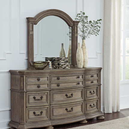 Ardenfield - Light Brown - Dresser And Mirror Signature Design by Ashley® 