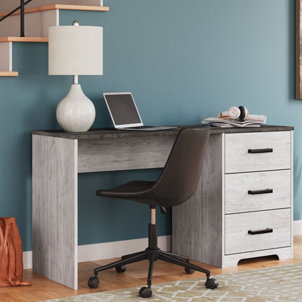 Shawburn - White / Dark Charcoal Gray - Home Office Desk Signature Design by Ashley® 