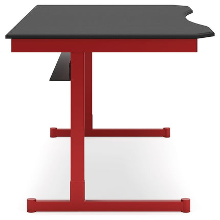 Lynxtyn - Red / Black - Home Office Desk Signature Design by Ashley® 