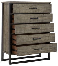Thumbnail for Brennagan - Gray - Five Drawer Chest - Tony's Home Furnishings