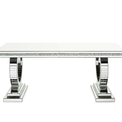 Noralie - Dining Table - Mirrored - Glass - 30" ACME 