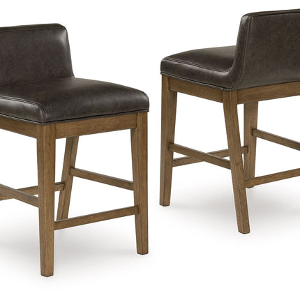 Cabalynn - Two-tone Brown - Upholstered Barstool (Set of 2) Signature Design by Ashley® 