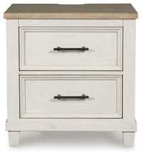 Thumbnail for Shaybrock - Antique White / Brown - Two Drawer Night Stand - Tony's Home Furnishings