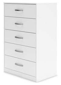 Thumbnail for Flannia - White - Five Drawer Chest - 46