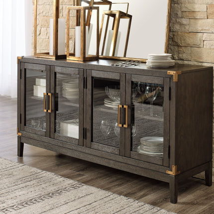 Burkhaus - Dark Brown - Dining Room Server Signature Design by Ashley® 