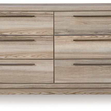 Hasbrick - Tan - Six Drawer Dresser Signature Design by Ashley® 