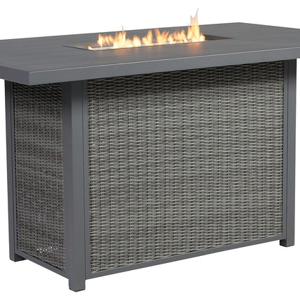 Palazzo - Gray - Rect Bar Table W/Fire Pit Signature Design by Ashley® 