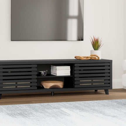 Danziar - Black - Extra Large TV Stand Signature Design by Ashley® 