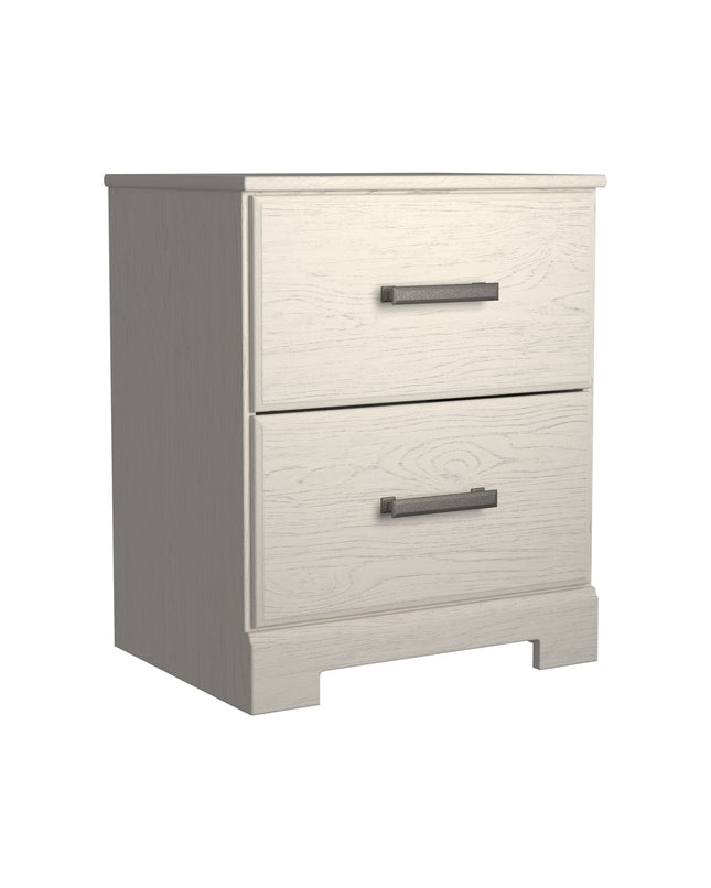 Stelsie - White - Two Drawer Night Stand Ashley Furniture 