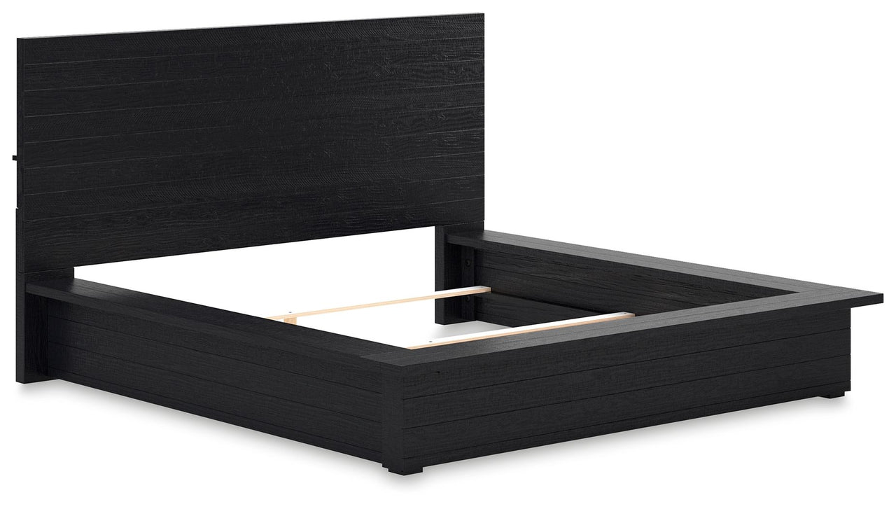 Londer - Black - California King Panel Bed