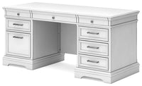 Thumbnail for Kanwyn - Whitewash - Home Office Desk With Eight Drawers - Tony's Home Furnishings