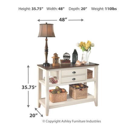 Whitesburg - Brown / Cottage White - Dining Room Server Ashley Furniture 