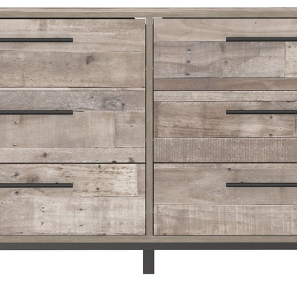 Neilsville - Whitewash - Six Drawer Dresser - Vinyl-Wrapped Signature Design by Ashley® 