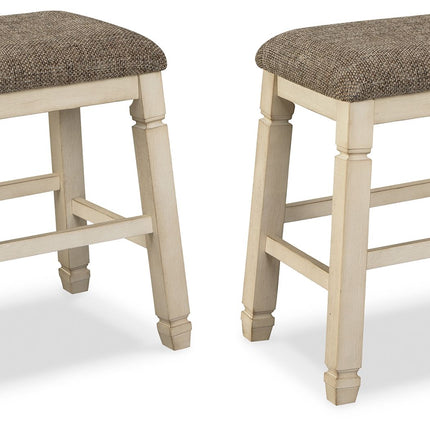 Bolanburg - Beige - Upholstered Stool (Set of 2) Signature Design by Ashley® 