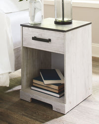 Thumbnail for Shawburn - Whitewash / Charcoal Gray - One Drawer Night Stand Signature Design by Ashley® 