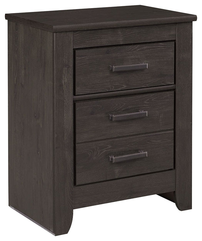 Brinxton - Charcoal - Two Drawer Night Stand Ashley Furniture 