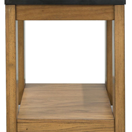 Quentina - Light Brown / Black - Rectangular End Table Signature Design by Ashley® 