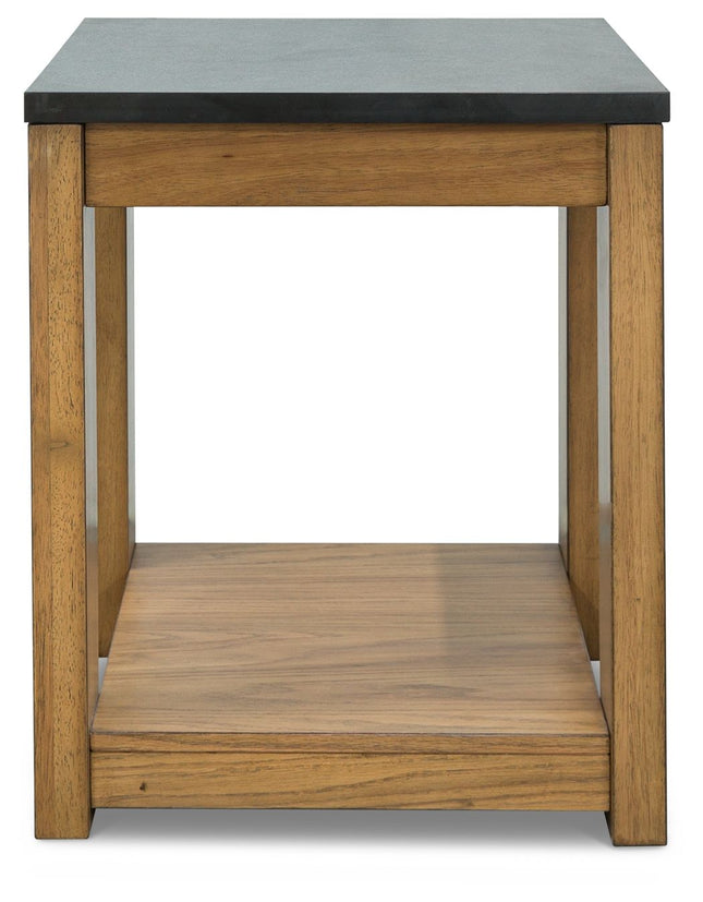 Quentina - Light Brown / Black - Rectangular End Table Signature Design by Ashley® 