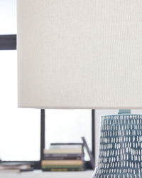 Thumbnail for Schylarmont - Antique Gray / White - Metal Table Lamp - Tony's Home Furnishings