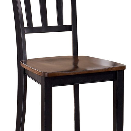 Owingsville - Black / Brown - Dining Room Side Chair (Set of 2) Signature Design by Ashley® 