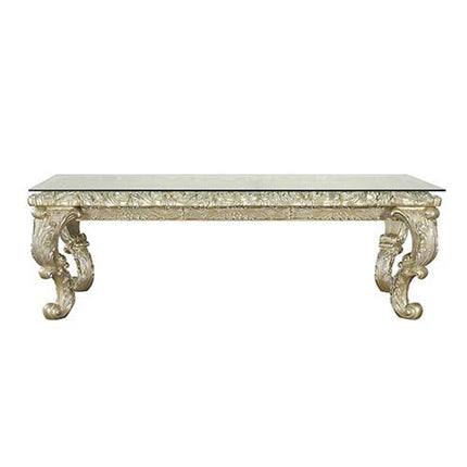 Vatican - Dining Table - Champagne Silver Finish ACME 