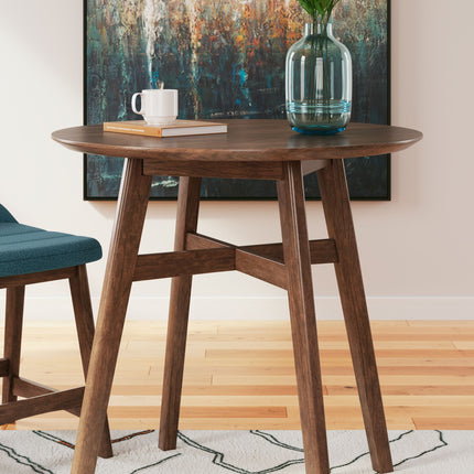Lyncott - Brown - Round Dining Room Counter Table Signature Design by Ashley® 