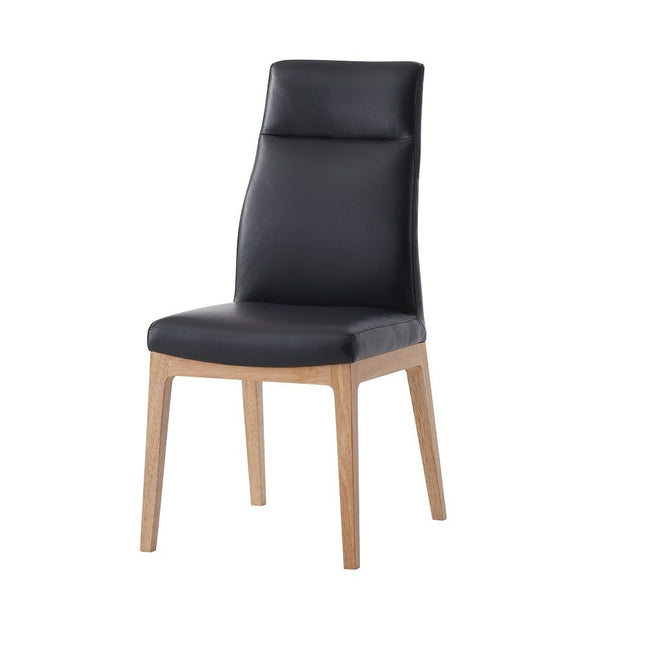 Raquan - Side Chair (Set of 2) - Black & Walnut - Tony's Home Furnishings