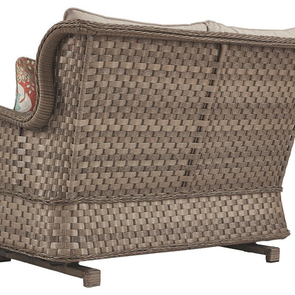 Clear Ridge - Light Brown - Loveseat Glider W/Cushion Signature Design by Ashley® 