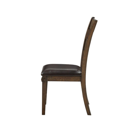 Nabirye - Side Chair (Set of 2) - PU & Dark Oak ACME 