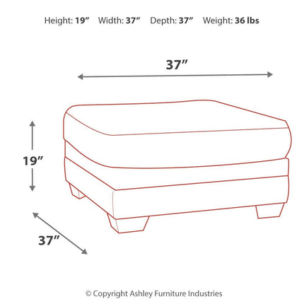 Tracling - Slate - Oversized Accent Ottoman Ashley Furniture 