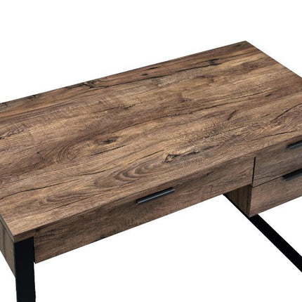 Aflo - Writing Desk - Weathered Oak & Black Finish ACME 