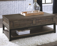 Johurst - Grayish Brown - Lift Top Cocktail Table Ashley Furniture 