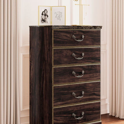 Glosmount - Two-tone - Five Drawer Chest Signature Design by Ashley® 