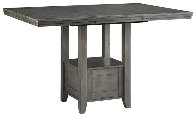 Hallanden - Gray - Rectangular Dining Room Counter Extension Table Ashley Furniture 