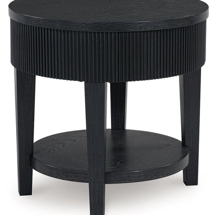 Marstream - Black - Round End Table Signature Design by Ashley® 