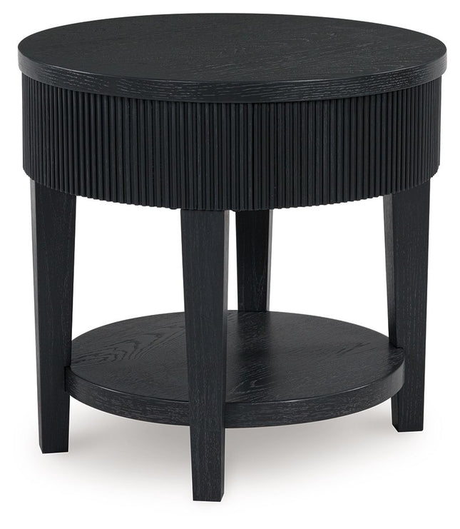 Marstream - Black - Round End Table Signature Design by Ashley® 