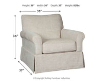 Thumbnail for Searcy - Quartz - Swivel Glider Accent Chair - Tony's Home Furnishings