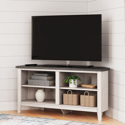 Dorrinson - Two-tone - Small Corner TV Stand Signature Design by Ashley® 