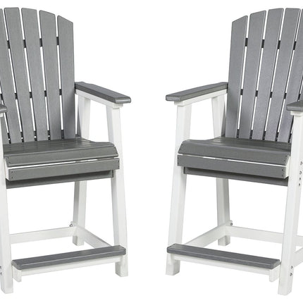 Transville - Gray / White - Barstool (Set of 2) Signature Design by Ashley® 