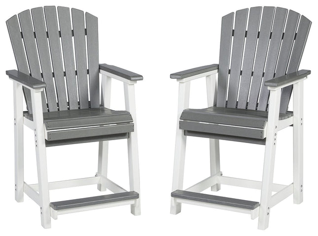 Transville - Gray / White - Barstool (Set of 2) Signature Design by Ashley® 