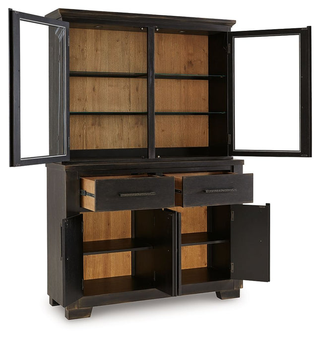 Galliden - Black / Brown - Dining Buffet And Hutch Signature Design by Ashley® 